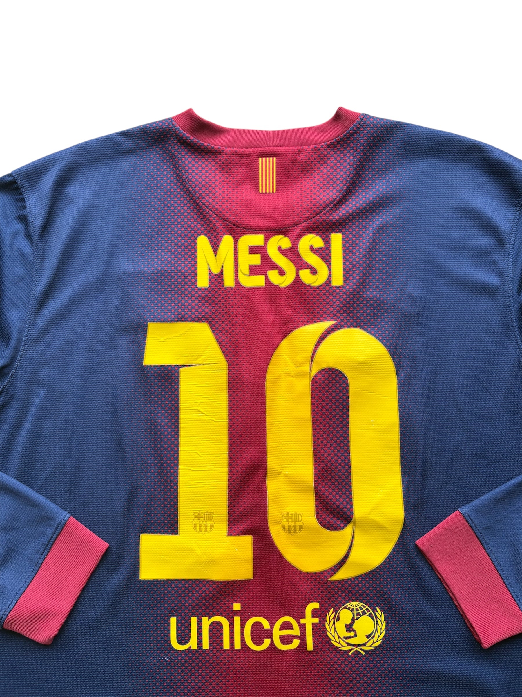 2012/13 Barcelona L/S Home Shirt Messi 10 - (XL) – Iconic Kits