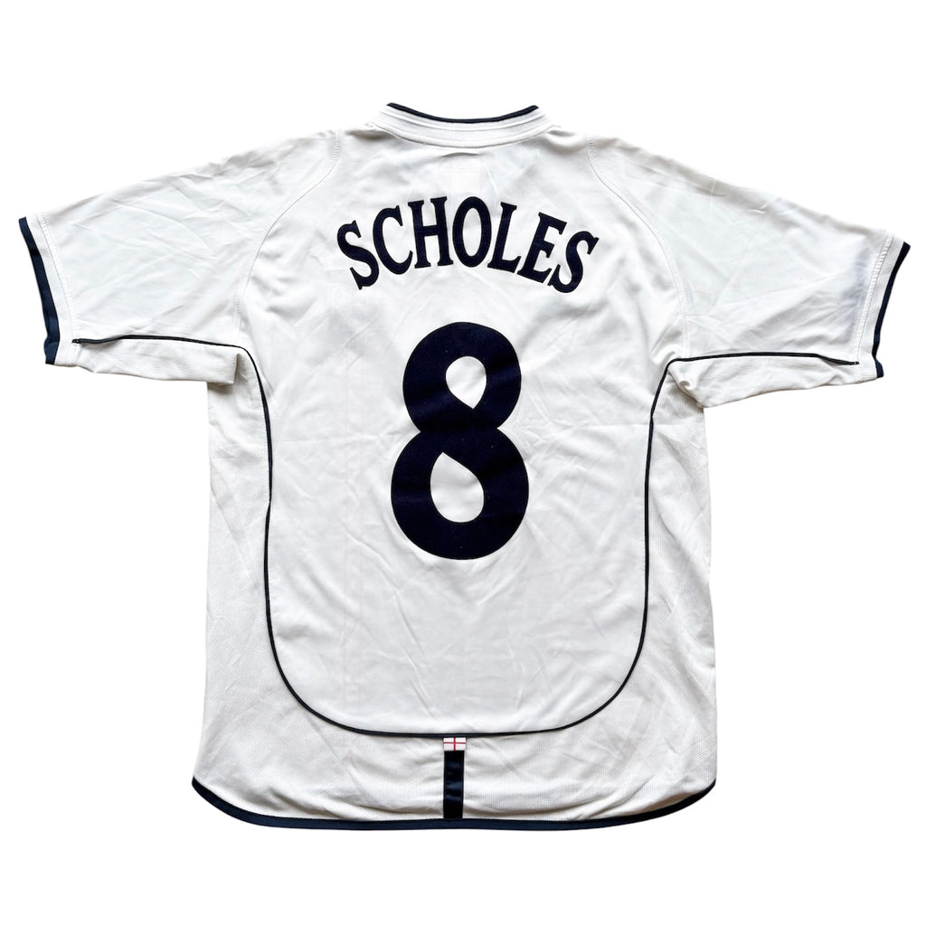 2001/03 England Home Shirt Scholes 8 - (M)
