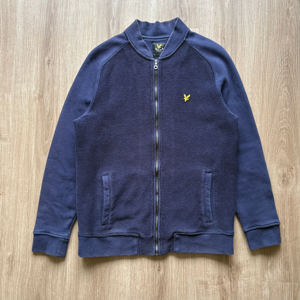 Vintage Lyle & Scott Navy Full Zip Jumper (L)
