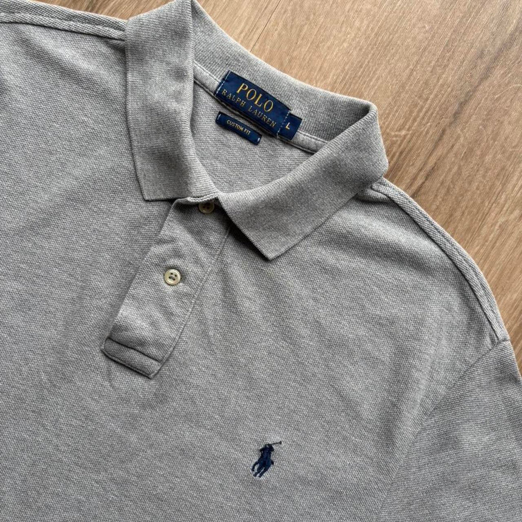 Vintage Ralph Lauren Grey Polo Shirt (L)