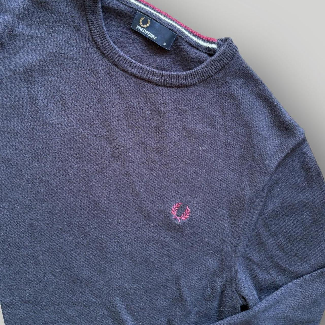 Vintage Fred Perry Navy Woolen Jumper (M)