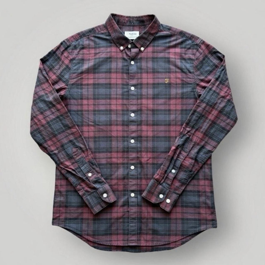 Vintage Farah Long Sleeved Checked Shirt (L)