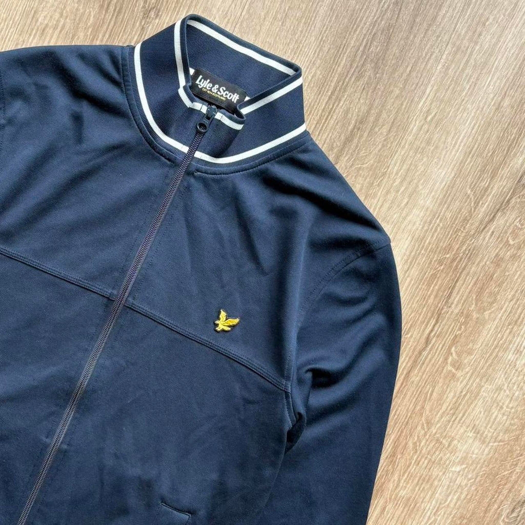 Vintage Lyle & Scott Navy Track Jacket (M)