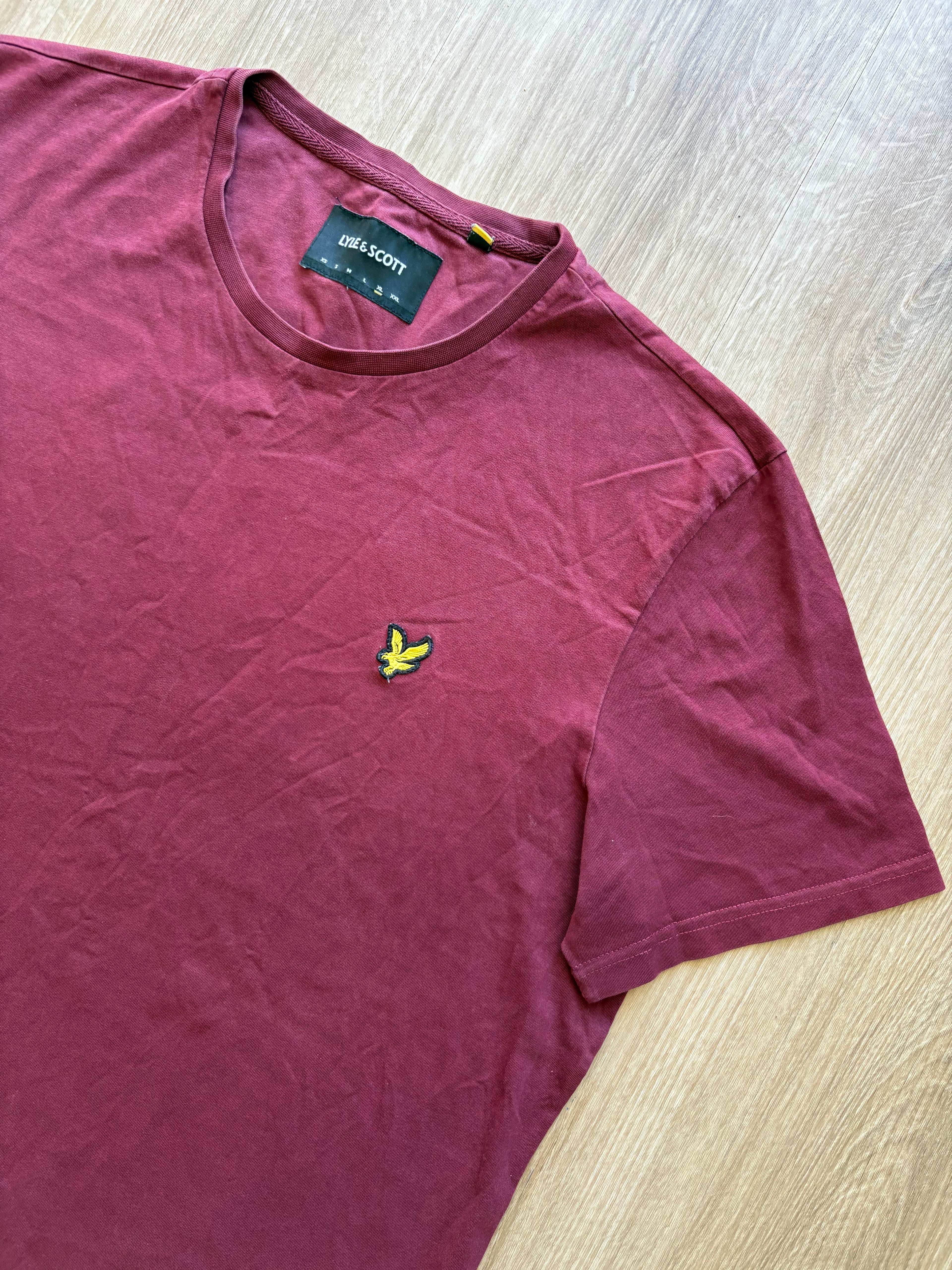 Vintage Lyle & Scott Red T-Shirt (XL)
