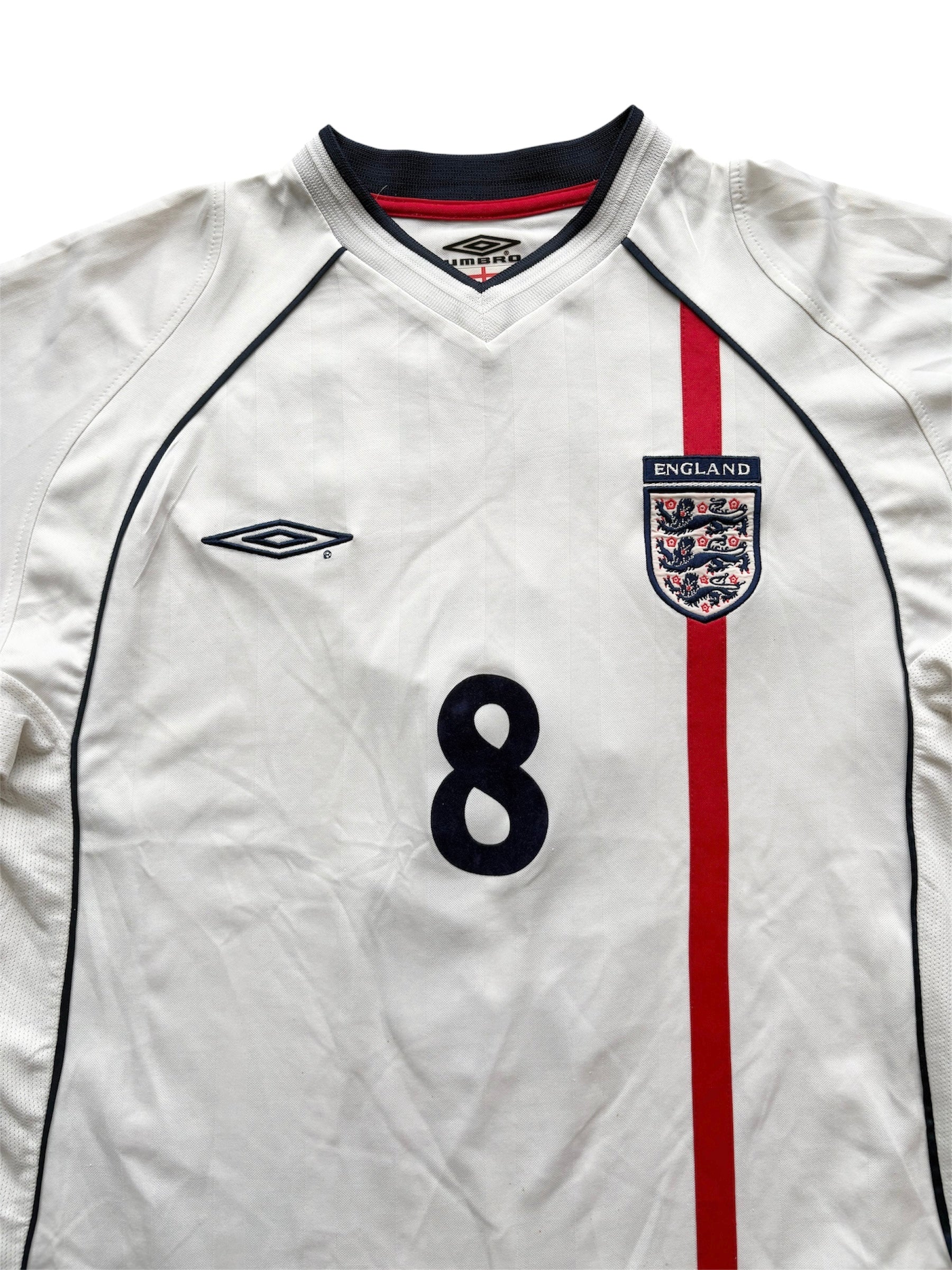 2001/03 England Home Shirt Scholes 8 - (M)