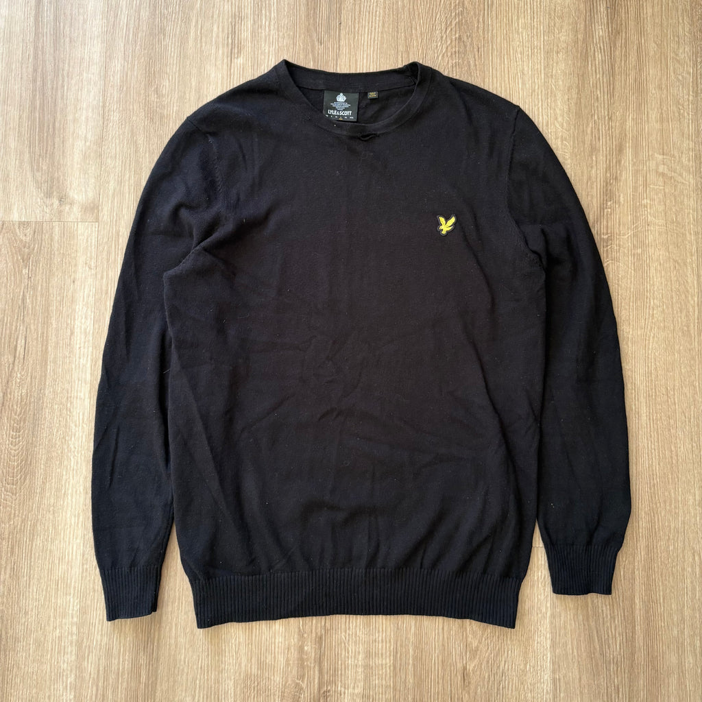 Vintage Lyle & Scott Lightweight Black Jumper (L)