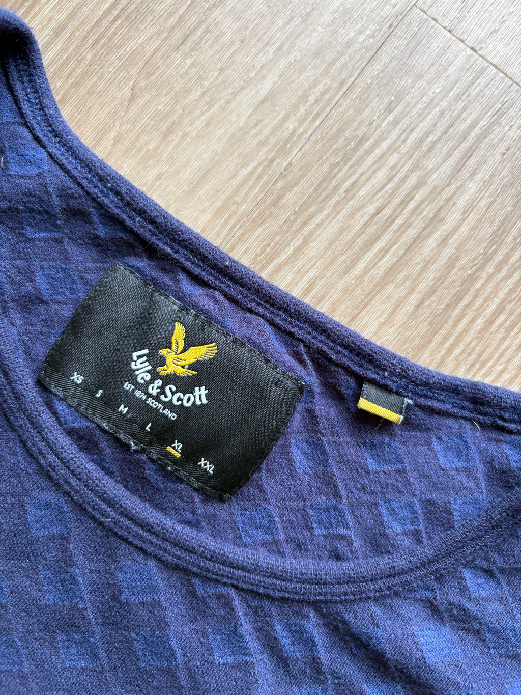 Vintage Lyle & Scott Blue T-Shirt (XL)