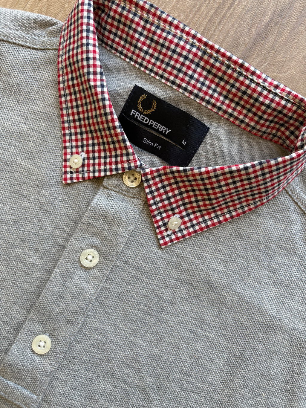 Vintage Fred Perry Grey Polo Shirt (M)