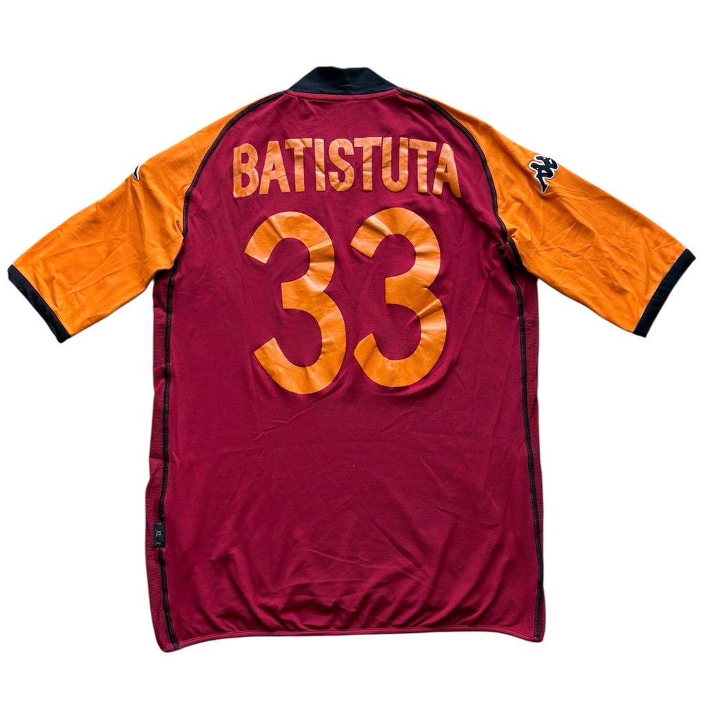 2002/03 AS Roma European Home Shirt Batistuta 33 - (XL)