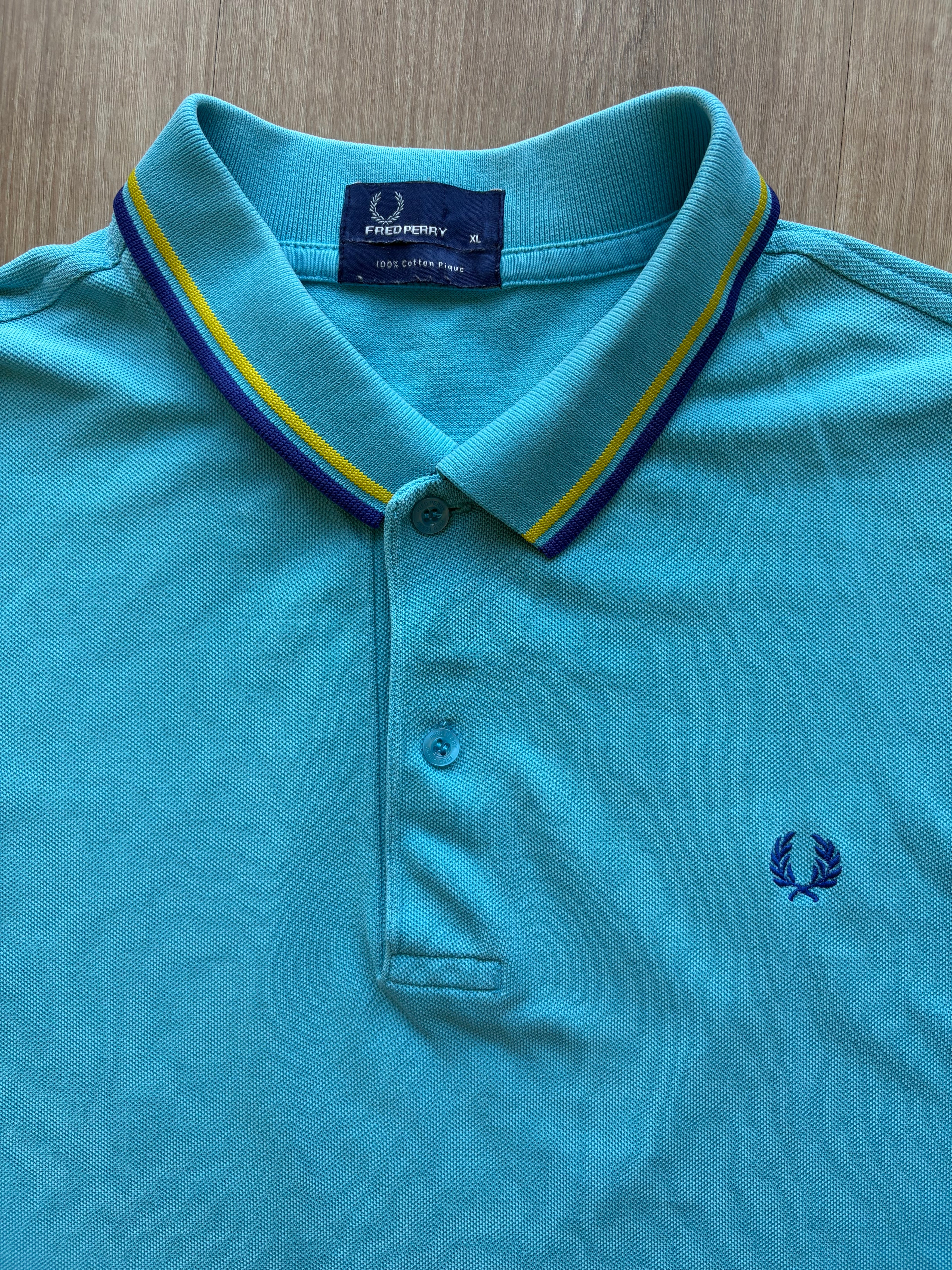 Vintage Fred Perry Turquoise Polo Shirt (L)