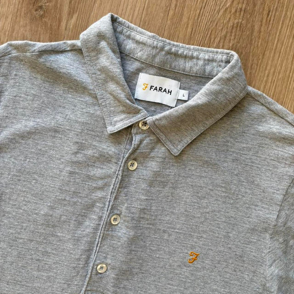 Vintage Farah Lightweight Grey Polo Shirt (L)