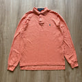 Vintage Ralph Lauren Orange Long Sleeve Polo Shirt (M)