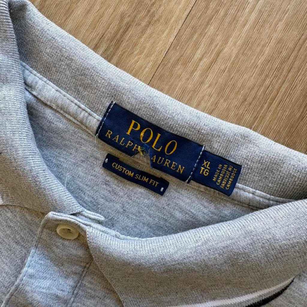 Vintage Ralph Lauren Grey Polo Shirt (XL)