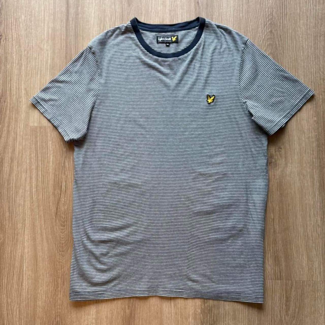Vintage Lyle & Scott Striped T-Shirt (XL)