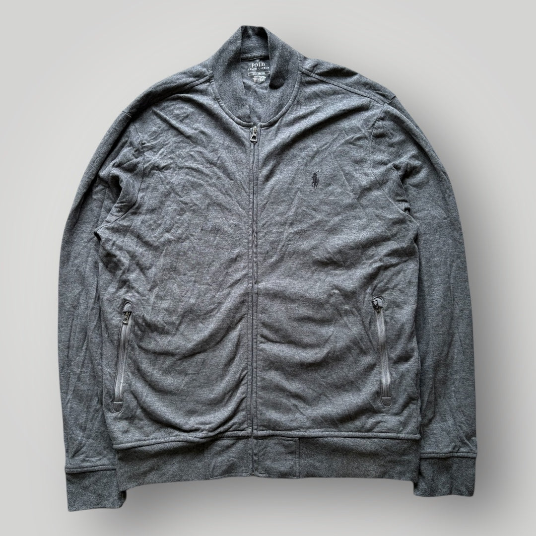 Vintage Ralph Lauren Grey Full Zip Lightweight Jumper (L)