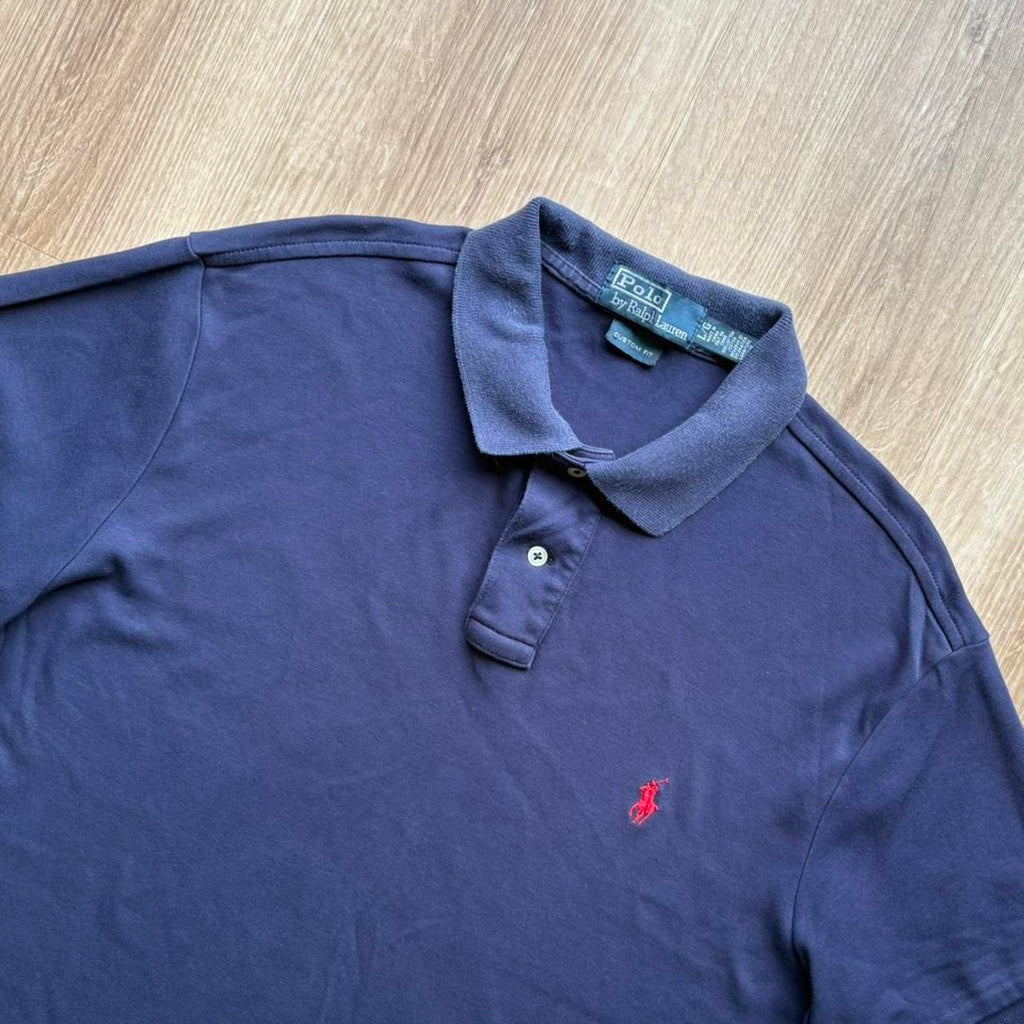 Vintage Ralph Lauren Navy Polo Shirt (L)