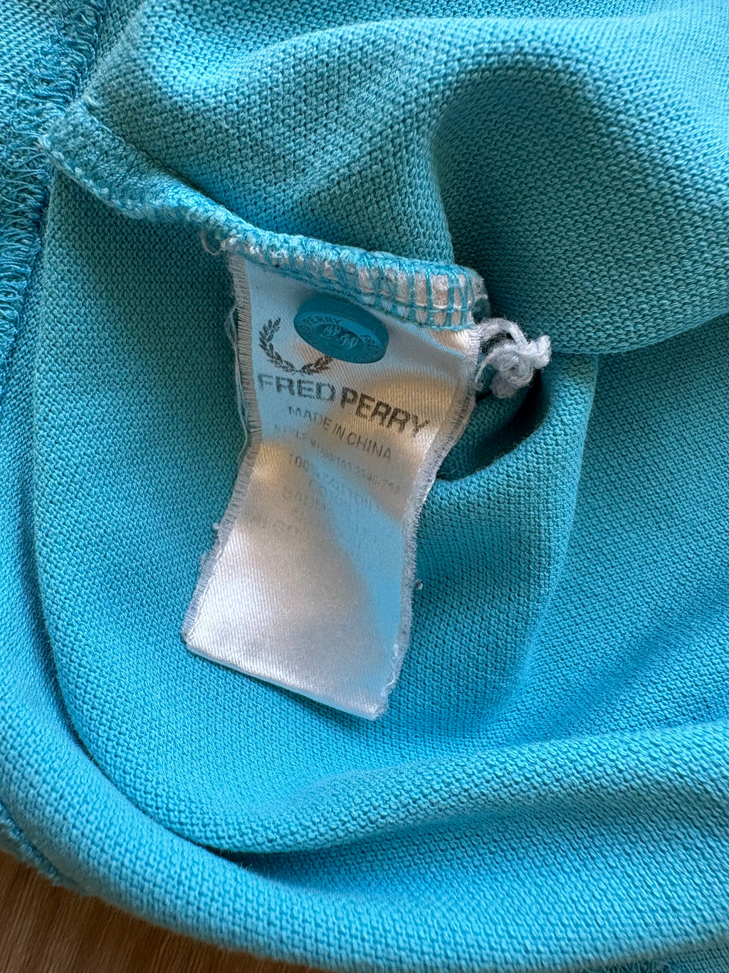 Vintage Fred Perry Turquoise Polo Shirt (L)