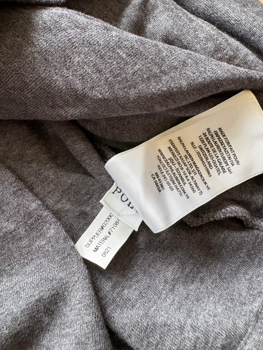 Vintage Ralph Lauren Grey Full Zip Lightweight Jumper (L)