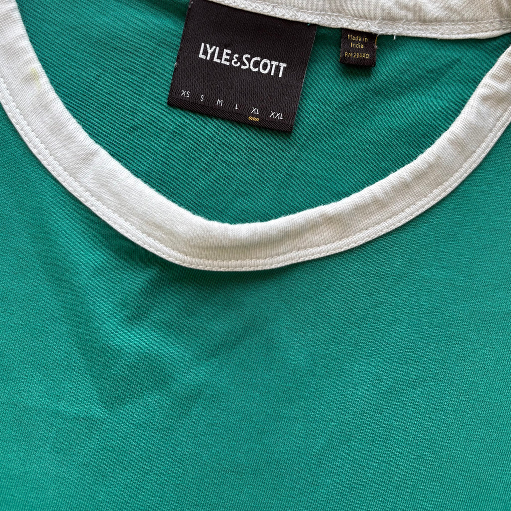 Vintage Lyle & Scott Green T-Shirt (XL)