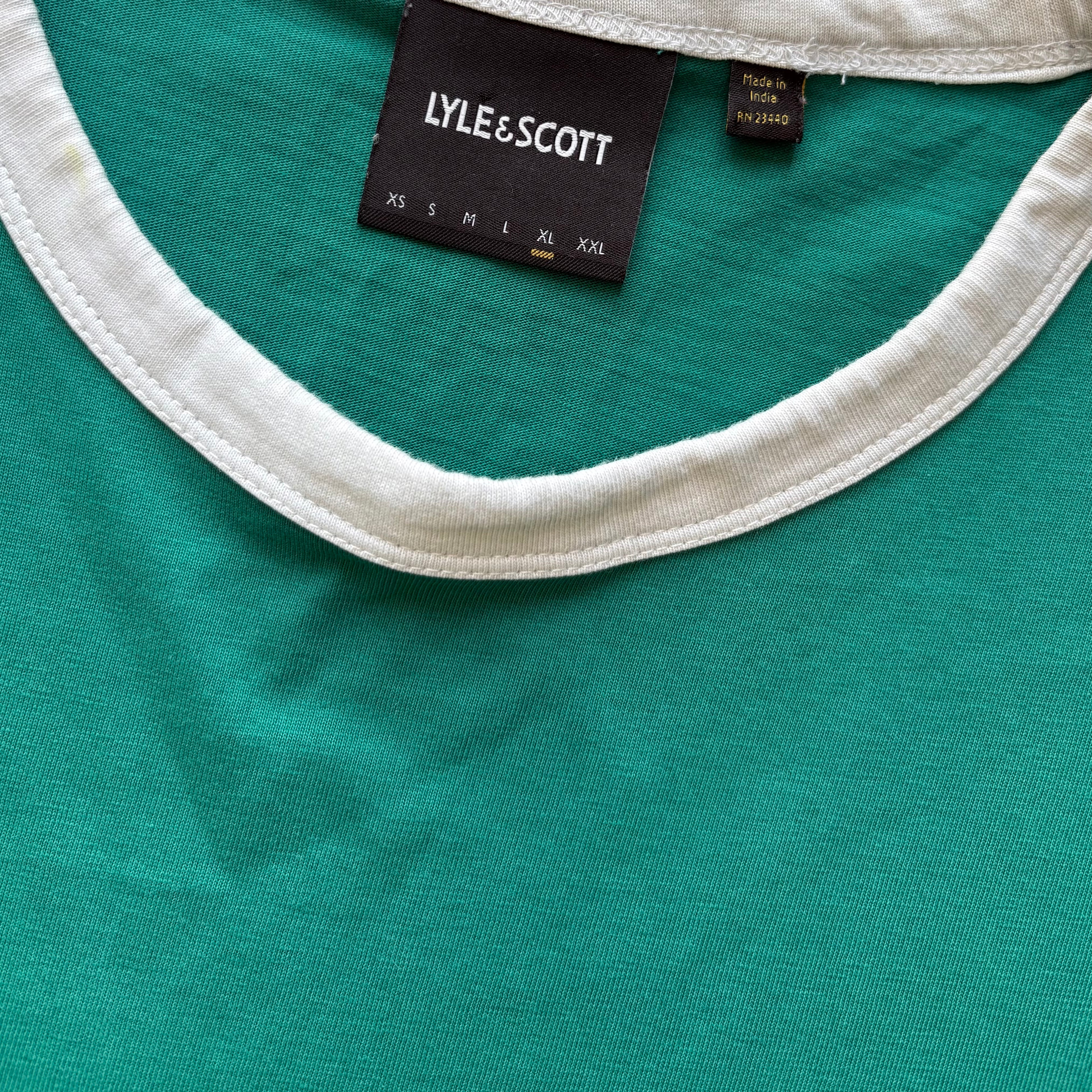 Vintage Lyle & Scott Green T-Shirt (XL)