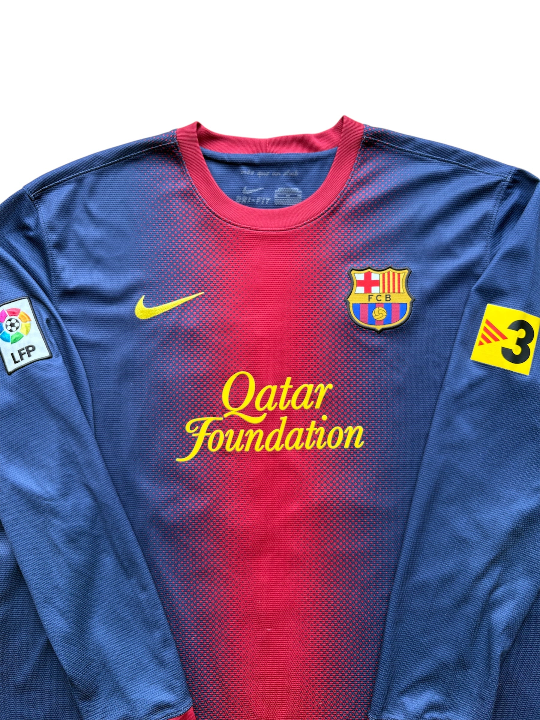 2012/13 Barcelona L/S Home Shirt Messi 10 - (XL)