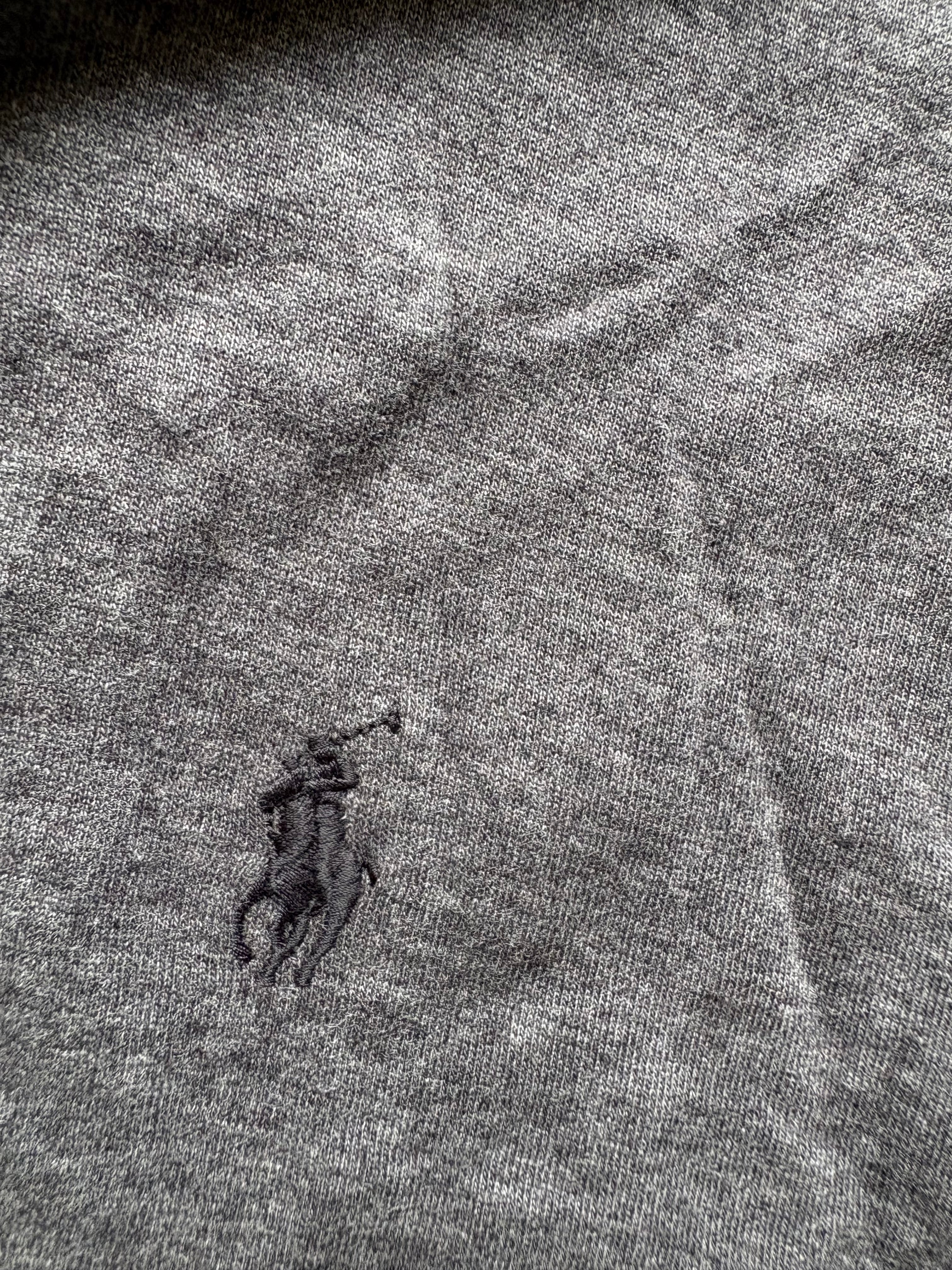 Vintage Ralph Lauren Grey Full Zip Lightweight Jumper (L)