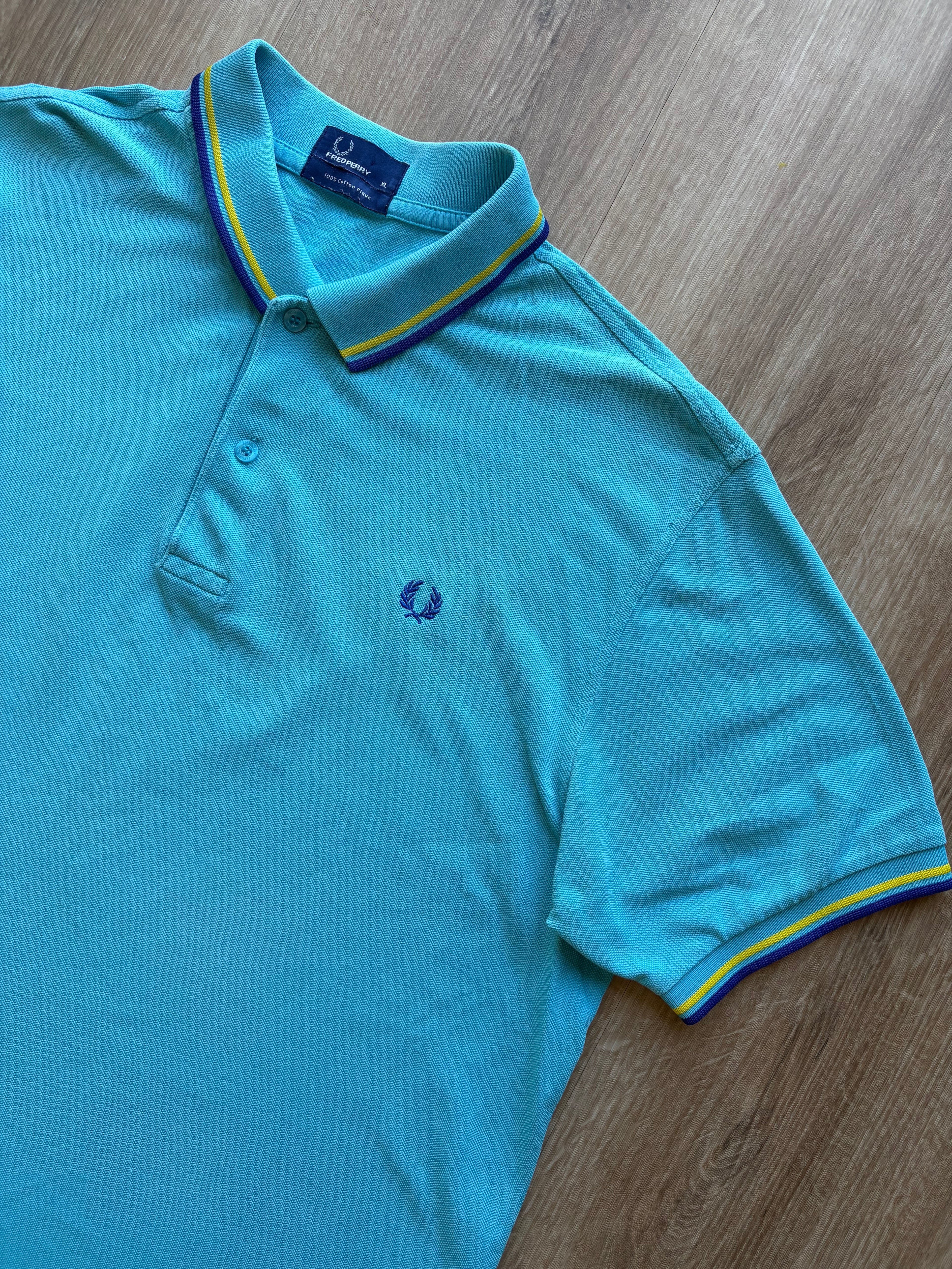Vintage Fred Perry Turquoise Polo Shirt (L)