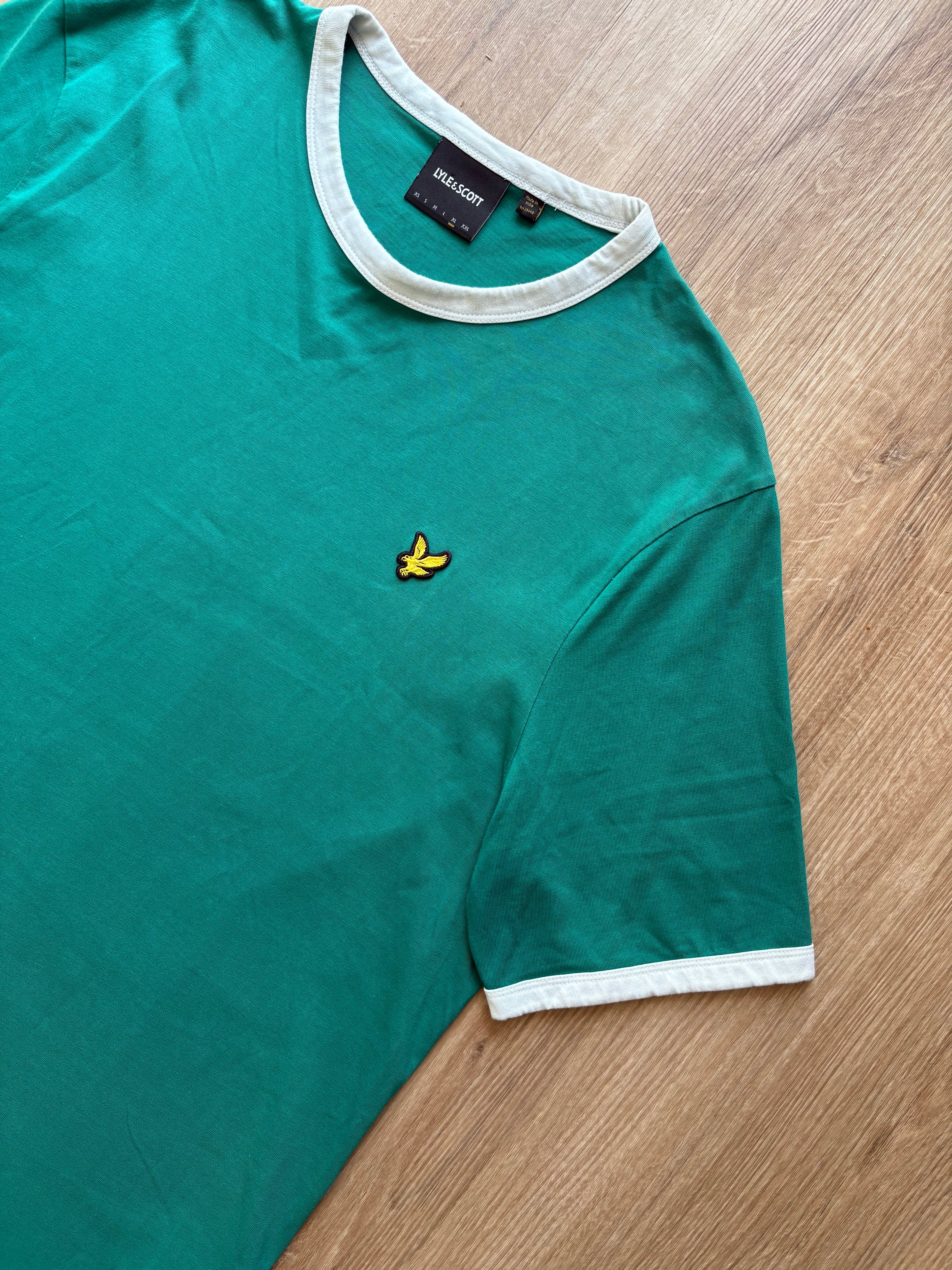 Vintage Lyle & Scott Green T-Shirt (XL)