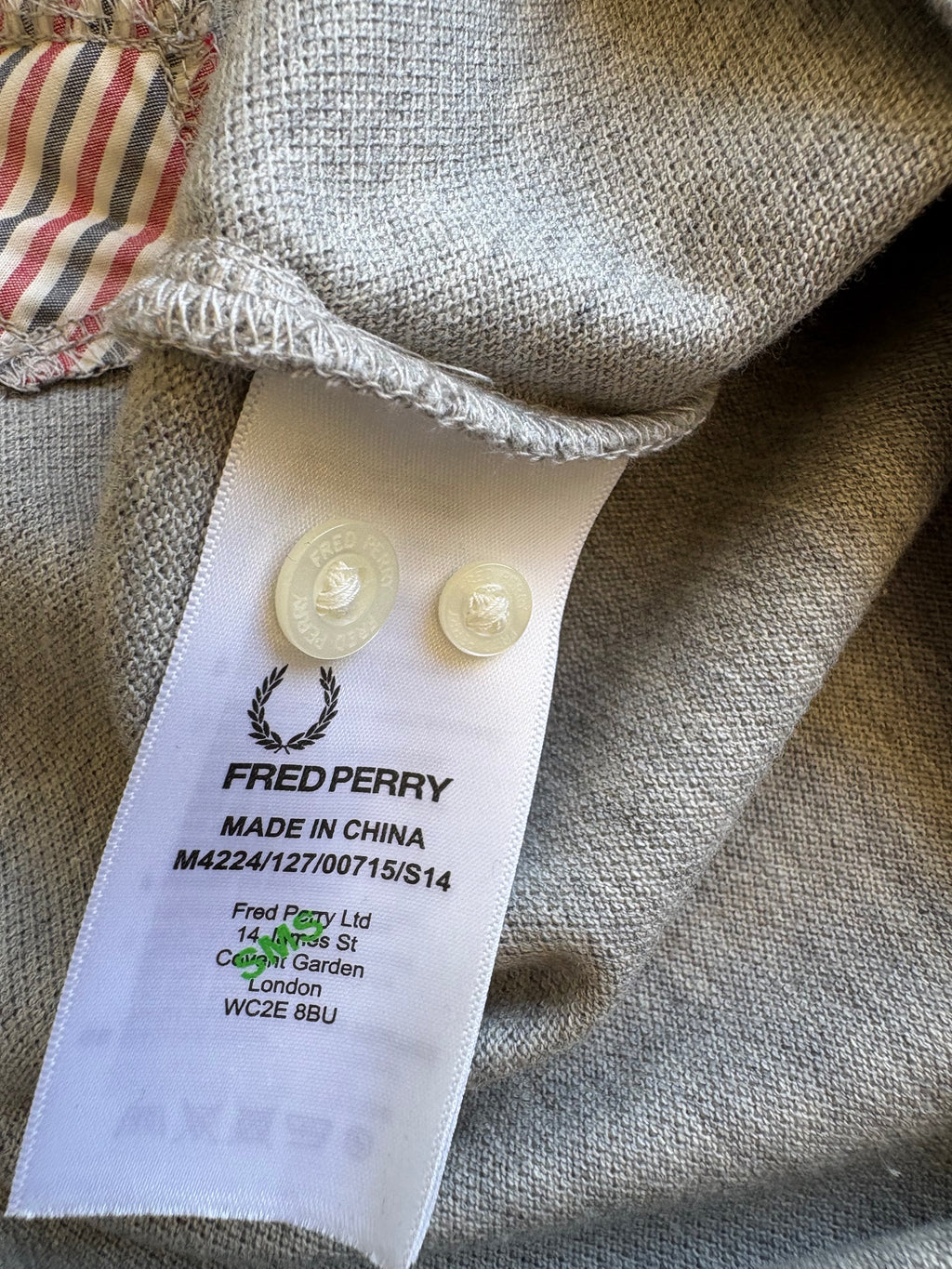 Vintage Fred Perry Grey Polo Shirt (M)