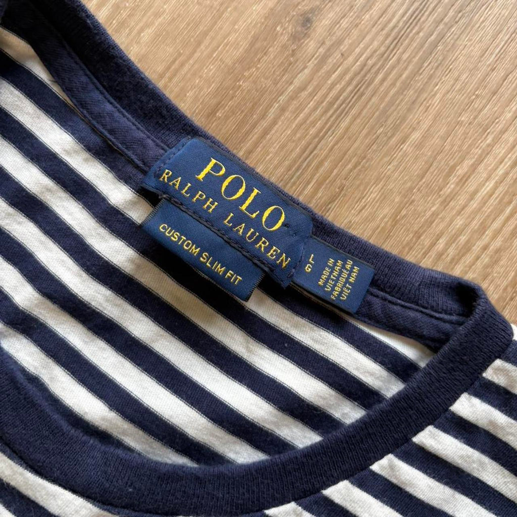 Vintage Ralph Lauren Striped T-Shirt (L)