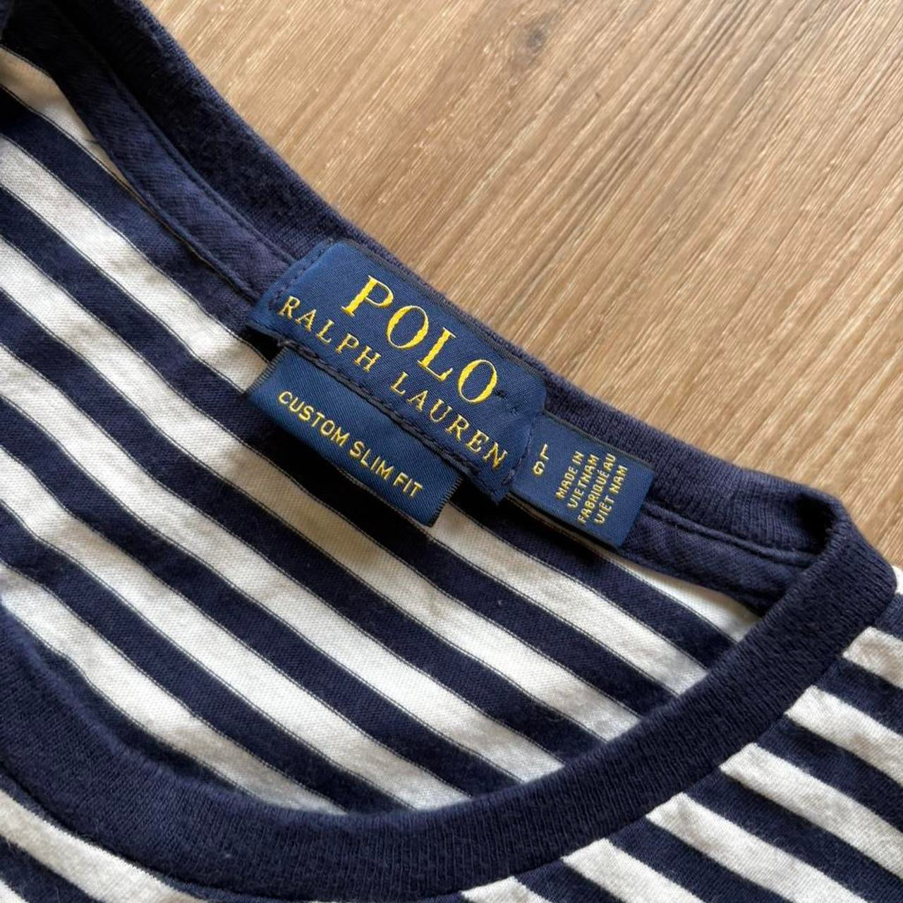 Vintage Ralph Lauren Striped T-Shirt (L)