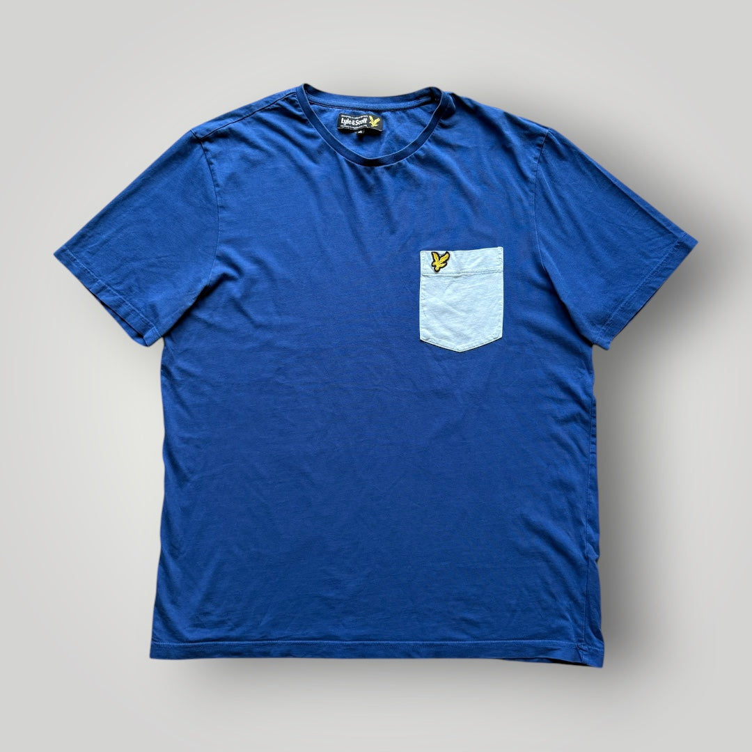 Vintage Lyle & Scott Blue T-Shirt (XL)