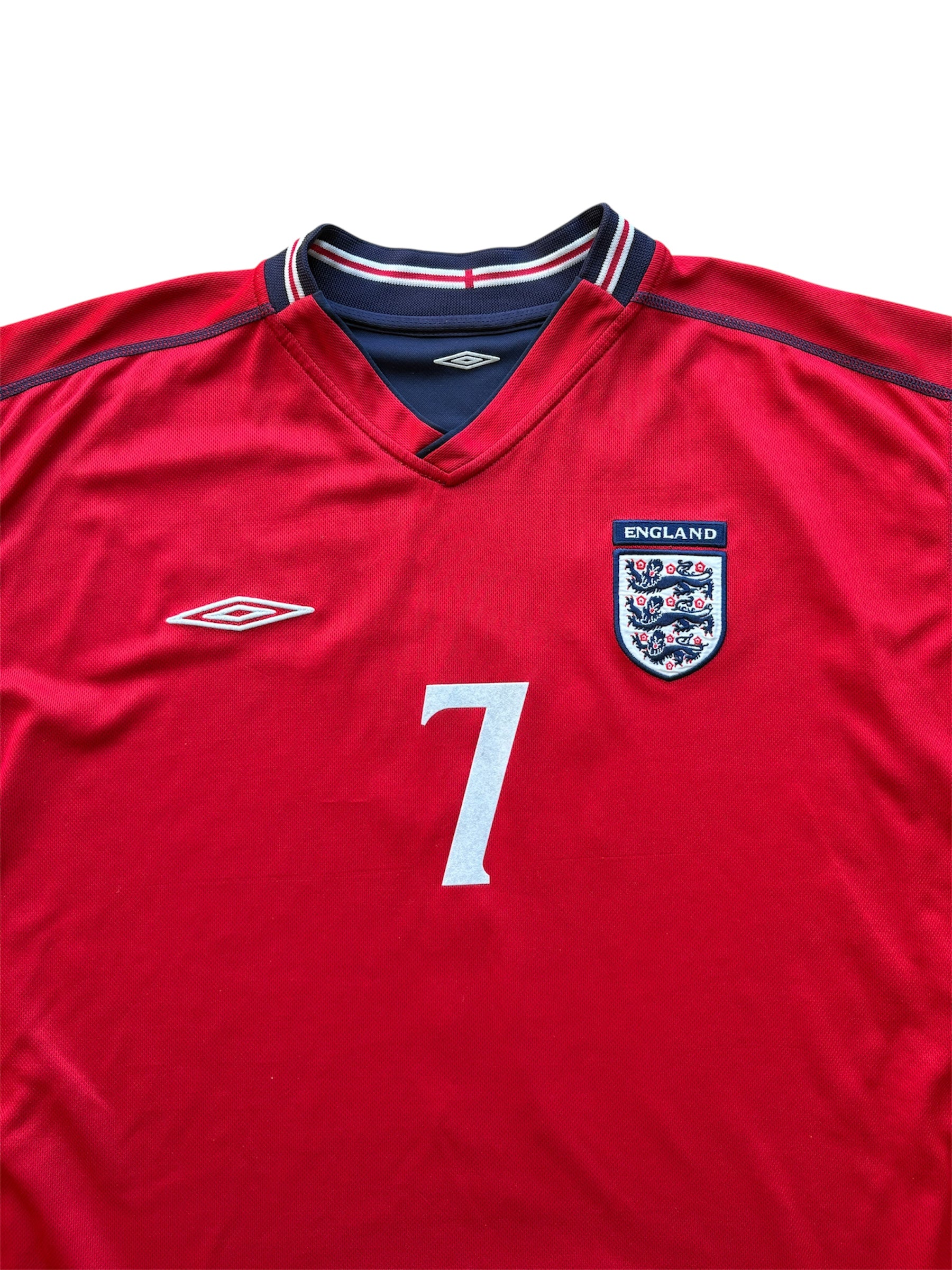 2002/04 England Away Shirt Beckham 7 - (XL)