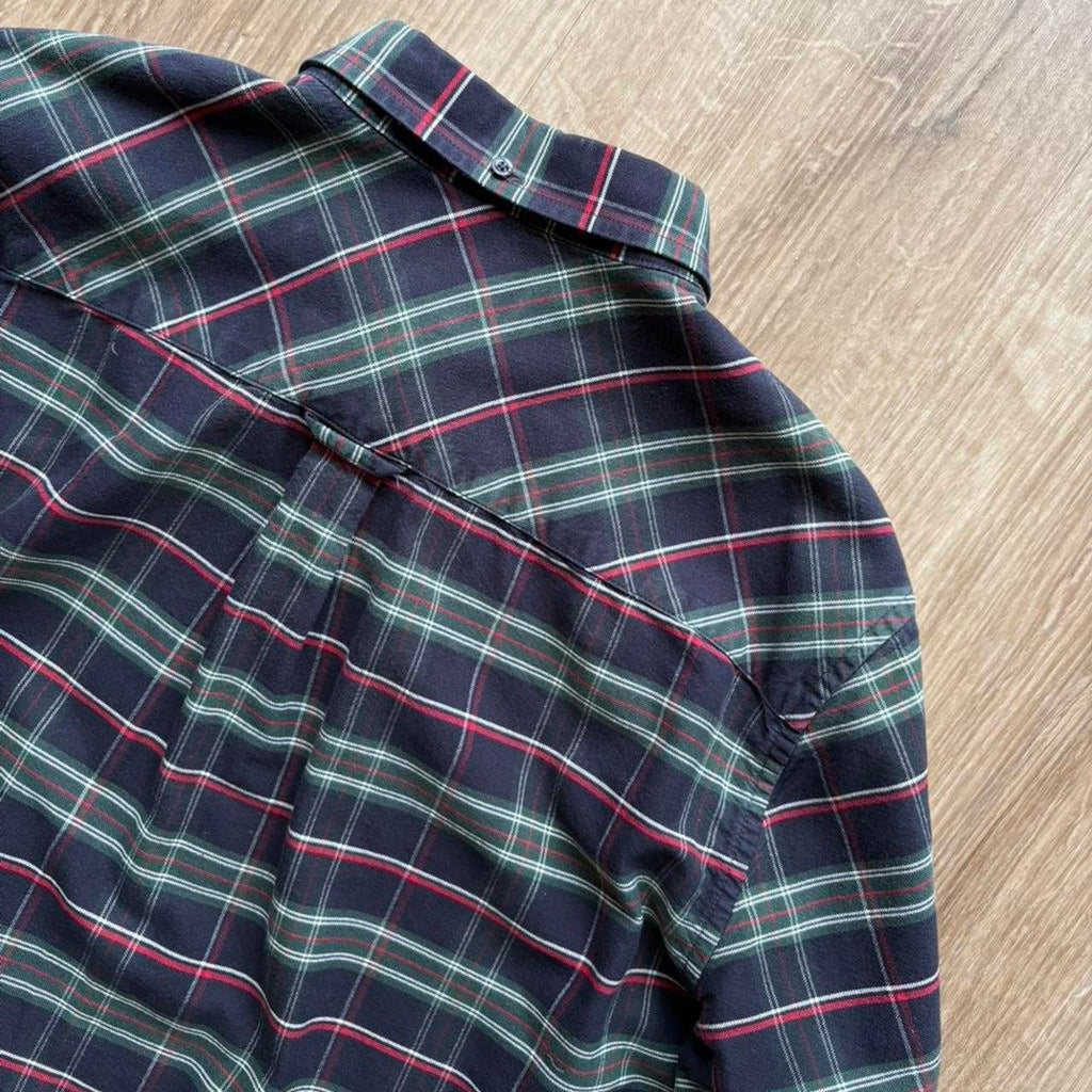 Vintage Fred Perry Long Sleeved Tartan Shirt (L)
