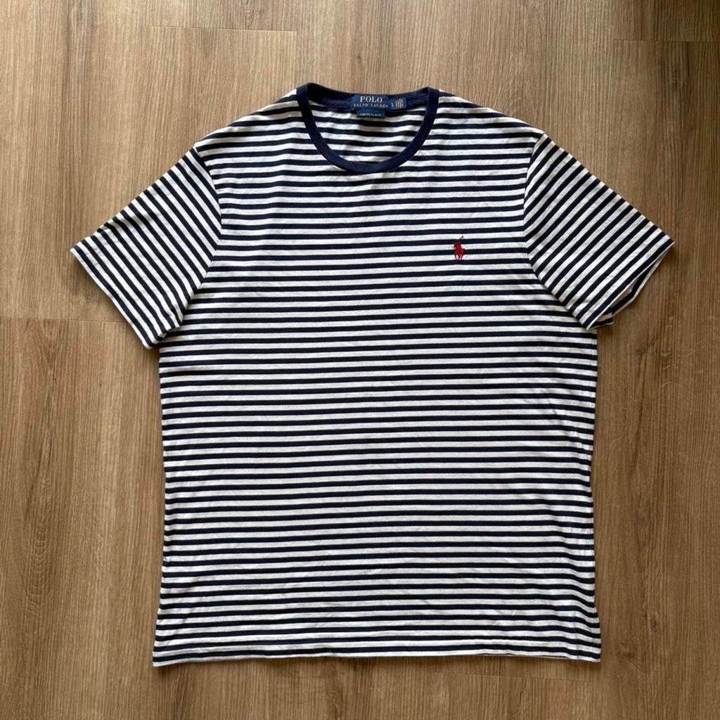 Vintage Ralph Lauren Striped T-Shirt (L)