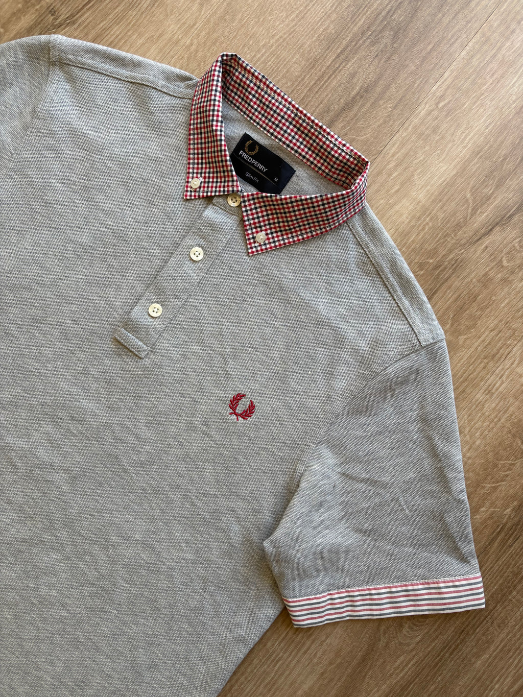 Vintage Fred Perry Grey Polo Shirt (M)